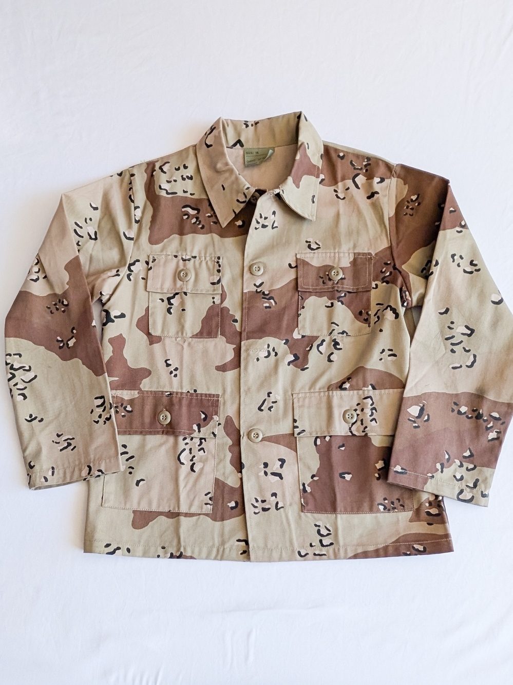 USGI Jacket Mens Small Short Desert Chocolate Chip BDU Combat Coat Size 16